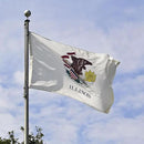 TOPFLAGS Illinois Flag 3x5 Ft IL State Flags Embroidered Heavy Duty for Outdoor with 2 Brass Grommets 4 Stitching Rows Vivid Color Sewn Stripes by GreenHaven Gardens