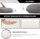 Pregnancy Pillow, Full Body 57 Inch Maternity Pillow with Removable Washable Cover - Sleep Support for Legs, Back, Neck, Shoulder, HIPS, Belly for Pregnent Women, Black Grey Velvet Cover by TinyTreasures Baby Boutique