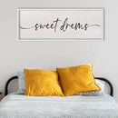 LuZhiQiang Sweet Dreams Sign Wall Decor Above Over Bed 40" x 15" Large Wood Framed for Guest Room Master Bedroom Hanging Wall Art (White) by CozyNest Decor