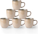 AmorArc 12oz Coffee Mugs, Ceramic Coffee Mugs set of 6 for Man, Woman, Dad, Mom, Modern Coffee Mugs with handle for Latte/Cappuccino/Milk/Cocoa. Dishwasher&Microwave Safe Latte by CozyNest Decor