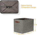 DULLEMELO Grey Storage Baskets for Organizing 2 Pack 16"x12"x12" Fabric Shelf Baskets for Gifts Empty Large Storage Organizer for Closet,Clothes,Toys,Bedroom (Grey) by TinyTreasures Baby Boutique