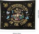 Inspirational Quote Tapestry Positive Motivational Uplifting Encouragement Gifts for Women Teens Girls,Inspirational Gift Wall Decor for Bedroom,They Whispered to Her You Cannot Withstand The Storm by CozyNest Decor