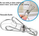 Portable Stainless Steel Clothes Pins Heavy Duty Laundry Drip Hanger with 8 Clips Hanging Drying Rack Closet Organizer by TinyTreasures Baby Boutique