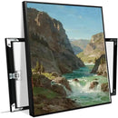 Natural mountain stream scenery poster suitable for bedroom beautiful blue sky flowing river scenery suitable for living room dormitory office by CozyNest Decor