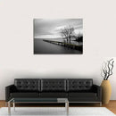 DZL Art S74981 Canvas Prints Modern Minimalist Black and White Lake Trees Landscape Wall Art Painting for Living Room Bedroom Decor Office Wall Decor Home Decoration by CozyNest Decor