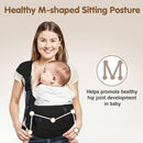 Baby Sling Carrier,Toddler Carrier, 2025 New Baby Sling with Waist Harness,Portable and Lightweight Sling,Non-Slip Hip Seat Carrying 25-60lbs(Black) by TinyTreasures Baby Boutique