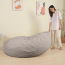 Memory Foam Bean Bag Chair, Bean Bag Bed with Fluffy Removable Cover, for Living Room Bedroom, 6FT Grey by CozyNest Decor