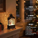 Snowman Snow Globe Lantern Christmas Decorations Gifts Auto Snowfall Glitter Music Collection Snowman Cardinal Birch Forest with 6H Timer USB/Battery Powered 10.2 inch by CozyNest Decor