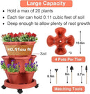 Vertical Planter 3 Tier Stackable Planters Garden Planters Strawberry Herb Flower and Vegetable Planter Indoor Outdoor Gardening Pots with Removable Wheels and Tools by GreenHaven Gardens