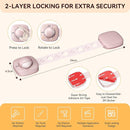 2 Pack Cabinet Locks/Refrigerator Locks Baby Proofing - Child Proof Locks for Drawer, Refrigerator, Fridge, Toilet Seat-No Screws or Tools Required (2 Pack-Pink Locks) by TinyTreasures Baby Boutique