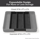 SMIRLY Silverware Drawer Organizer – Bamboo Kitchen Drawer Organizer, Adjustable Utensil Holder and Cutlery Tray, Drawer Dividers for Flatware and Kitchen Utensils by CozyNest Decor