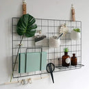 FRIADE Wall Grid Panel Hanging Basket with Hooks,Bookshelf,Display Shelf,Wall Organizer and Metal Shelving for Home Supplies,1 Set of 3 (Black) by CozyNest Decor