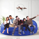 Bean Bag Chair for Adults 8FT,Soft Removable Cover for Teens/Girls Bedroom,Fluffy Giant Round Floor Beanbag Lounger Chairs (No Filler,Sapphire) by CozyNest Decor