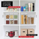 DWËLLZA KITCHEN Pasta Storage Containers for Pantry - Set of 2 White Airtight Spaghetti Container Storage - Ideal for Spaghetti & Noodles, Kitchen Pantry Organization and Storage, Keeps Food Fresh by CozyNest Decor