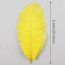 THARAHT Yellow Ostrich Feathers 12pcs Natural Bulk 8-10Inch 20cm-25cm for Crafts Wedding Party Centerpieces Halloween and Home Decoration Feathers by CozyNest Decor