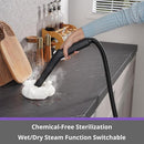Steam Cleaner: Fast 50-Sec Heat-Up-21-Piece Kit-0.6Gal (2.2L) Tank Refill Anytime-No Cooling-Detachable Hose Multi Steamer Mop for Home Car Bed Furniture Tile Grout Floor Kitchen Cleaning Grey by TinyTreasures Baby Boutique