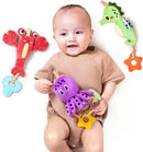 TUMAMA Baby Toys 0 3 6 12 Months, Hanging Stroller Toys Soft Marine Animal Crib Car Seat Toys, Crinkle Infant Rattles with Teether Squeaky Sensory Developmental Toy for Newborn by TinyTreasures Baby Boutique