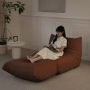 Luxury Sofa Couch Chair, Lazy Floor Seating, Fireside Bean Bag Chair, Ergonomic Tatami Sofa Lounger for Living Room, Bedroom, Office, Single Seat, Brown by CozyNest Decor