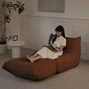 Luxury Ottomans, Modern Square Foot Rest for Sofa Couch Chair, Lazy Floor Seating, Fireside Bean Bag Chair, Tatami Sofa Lounger for Living Room, Bedroom, Office, Brown by CozyNest Decor