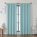 Simplebrand Ava Aqua Blackout Curtains for Bedroom 72 Inch Length 2 Panels Set, Privacy Thermal Insulated Rod Pocket Door Window Curtains for Patio French Door Front Door, W40 x L72 Inch, Aqua by TinyTreasures Baby Boutique