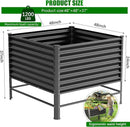 Doniks Raised Garden Bed with Legs, 48×48×37in Large Outdoor Metal Galvanized Garden Planting Box,1200lb Capacity for Vegetables Lawn Green Flowers, Fruits, Terrace by GreenHaven Gardens