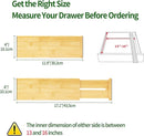 VaeFae 3 Pack Bamboo Drawer Dividers, 4" High Adjustable 11.9-17.1" Clothes Drawer Organizers, Expandable Separators for Bedroom/Bathroom/Kitchen/Office Storage by TinyTreasures Baby Boutique
