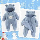 Fairy Baby Newborn Baby Winter Snowsuit Bear Thick Romper Footie Double Zip Hooded Jumpsuit Fleece Coat Infant Boy Girl 0-12M by TinyTreasures Baby Boutique