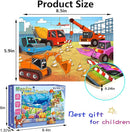 Wooden Puzzles for Kids Ages 3-5, 24 Piece Colorful Learning Toys for Toddler Children - Educational for Boys and Girls (6 Puzzles) by TinyTreasures Baby Boutique
