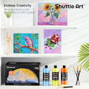 Shuttle Art Acrylic Paint, 15 Pack Acrylic Paint Large Bottle Set, 473ml/16oz Each, 14 Unique Colors and 1 More White, High Viscosity Art Paint for Artists, Beginner & Kids on Rocks Canvas WoodCeramic by TinyTreasures Baby Boutique