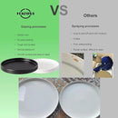 2 Pack Ceramic Plant Saucer Pot Tray 8 Inch, Planter Saucers 4 5 6 7 8 9 10 11 12 13 Inch for Indoors Outdoor, Durable Sturdy Flower Drainage drip Water Tray for Glazed Pots Base (8.5 Inch-Black) by GreenHaven Gardens