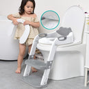 SKYROKU Toilet Potty Training Seat with Step Stool Ladder, Toddler Potty Seat for Kids and Toddler Boys Girls, Splash Guard and Safety Handles(Grey) by TinyTreasures Baby Boutique