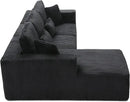 HYJT-H&K Modular Sectional Sofa Cloud Sectional Couch, 107" Comfy Fluffy L Shaped Dark Black Couches for Living Room, Deep Seat Memory Foam Plush Corduroy Boneless Couch Sectionals Left Facing Chaise by CozyNest Decor