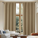 Simplebrand Ava Blackout Curtains for Patio 108 Inches Long 2 Panels Set, Solid Thermal Insulated Room Darkening Rod Pocket Window Treatment Curtains Blackout Drapes, W50 x L108 Inch, Taupe by TinyTreasures Baby Boutique