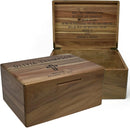 First Communion Box Acacia Wood - Personalized Baptism Gift for Boys, Christening Storage for Baby, Personalized Baptism Gifts for Girls, Engraved Confirmation Keepsake Box w/ Name 11.5 x 8.5 x 5.5 in by TinyTreasures Baby Boutique