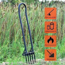 Heavy Duty Pitch Fork 46“ Steel Long Handle, Garden Broad Fork Loosening Soil & Breaks up Dirt, Garden Tool Claw Weeder Strengthening 5 Tines by GreenHaven Gardens
