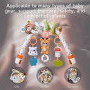 TUMAMA Baby Activity Arch with Bear Spiral Toy, Clips Adjustable and Detachable Sensory Stimulating Hanging Toys Baby Toys 0-3 3-6 Months, Newborn Strollers Bassinets Crib Carseat Toy by TinyTreasures Baby Boutique