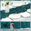 20 Pack Teal 10FT Cheesecloth Table Runner Rustic Gauze Cheese Cloth Table Runner for Wedding Bridal Baby Shower Table Decorations Boho Fabric Sheer Birthday Party Table Decor 20 x 120 Inch Long by CozyNest Decor