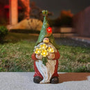 Garden Gnome Statue Outdoor Decor, Solar Garden Gnome Figurine Light, Resin Statues Sculpture for Patio Yard Lawn Outdoor Decorations by GreenHaven Gardens