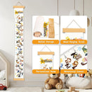 Personalized Name Baby Height Growth Chart, Letters Canvas Height Chart for Kids Baby Toddler Boys Girls, Canvas&Wood Growth Chart for Wall Room Nursery Decor, Hanging Rulers by TinyTreasures Baby Boutique