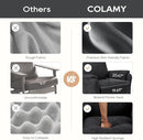 COLAMY Swivel Recliner Chair with Footrest, High Back with Double-Layer Cushion, Glider Recliner for Nursery & Living Room, Bedroom, Dark Grey by TinyTreasures Baby Boutique