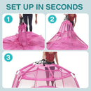 Alvantor Pop Up Playpen- 7'x7'x44”Baby Playpens Large Kids Play Tent Portable and Foldable Playpen Indoor/Outdoor Play Yard with Protective Mesh, UV SPF 50+ Sunshade, and Soft Foam Floor, Pink by TinyTreasures Baby Boutique