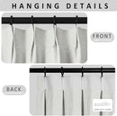 Macochico Pinch Pleated Blackout Curtains 102 Inches Long 100% Light Blocking Greyish White Linen Drapes for Bedroom Living Room Farmhouse Shabby Chic Burlap Curtains with Tieback 72”Wx102”L 1 Panel by CozyNest Decor