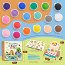 Drama Planet Air Dry Clay Kit for Kids - Comes with Instructional Guide Featuring 4 Scenes & 26 Projects Tutorials, 18 Cans of Modeling Clay, Includes Display Stand, Gift for Girls and Boys by TinyTreasures Baby Boutique