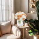 Kimura's Cabin 20Pcs Fake Mums Flowers Artificial Silk Chrysanthemum Faux Ball Flowers for Spring Wedding Arrangements Home Indoor Kitchen Table Centerpiece (White Champagne) by CozyNest Decor