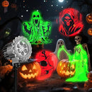 Halloween Projector Lights Outdoor,2025 Upgraded 3D HD Dynamic Skull Ghost Decorations Light,Waterproof Holiday Light,Terror Atmosphere Maker Night Light for Home Window Wall Halloween Decor by CozyNest Decor