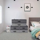 2PCS Foldable Under Bed Storage Box with Plastic Support Liner, Handles, Zipper lid, Blankets Clothes Comforters Storage Bin Organizer for Bedroom and Closet, 29×15×7inch, Black Grey by CozyNest Decor