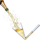 Champagne Shooter - Chug Flutes Guzzler Glasses Unique Gifts for Bachelorette Party Favors & White Elephant Gifts, Drinking Games - Bubbly Champagnes Prosecco & More Bong Style, Reusable Acrylic 2pk