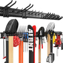 Garage Tool Organizer Wall Mount 64 inches with 13 Adjustable Heavy-Duty Hooks, Garage Organization, Garden Tool Storage Rack, Yard, and Shed, Holds Up to 520 lbs by GreenHaven Gardens