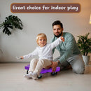 2 Plastic Scooter Boards with Handles for Kids Sitting and Sports Training, with 1 Ring, 2 Ropes and 4 Beanbags, Indoor and Outdoor Play by TinyTreasures Baby Boutique