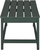 WO Home Furniture Adirondack Chairs Table Set of 3 PCS Outdoor Folding Chairs Coffee Table Weather/UV Resistant for Lawn, Garden, Bon Fire, Balcony (Dark Green) by GreenHaven Gardens